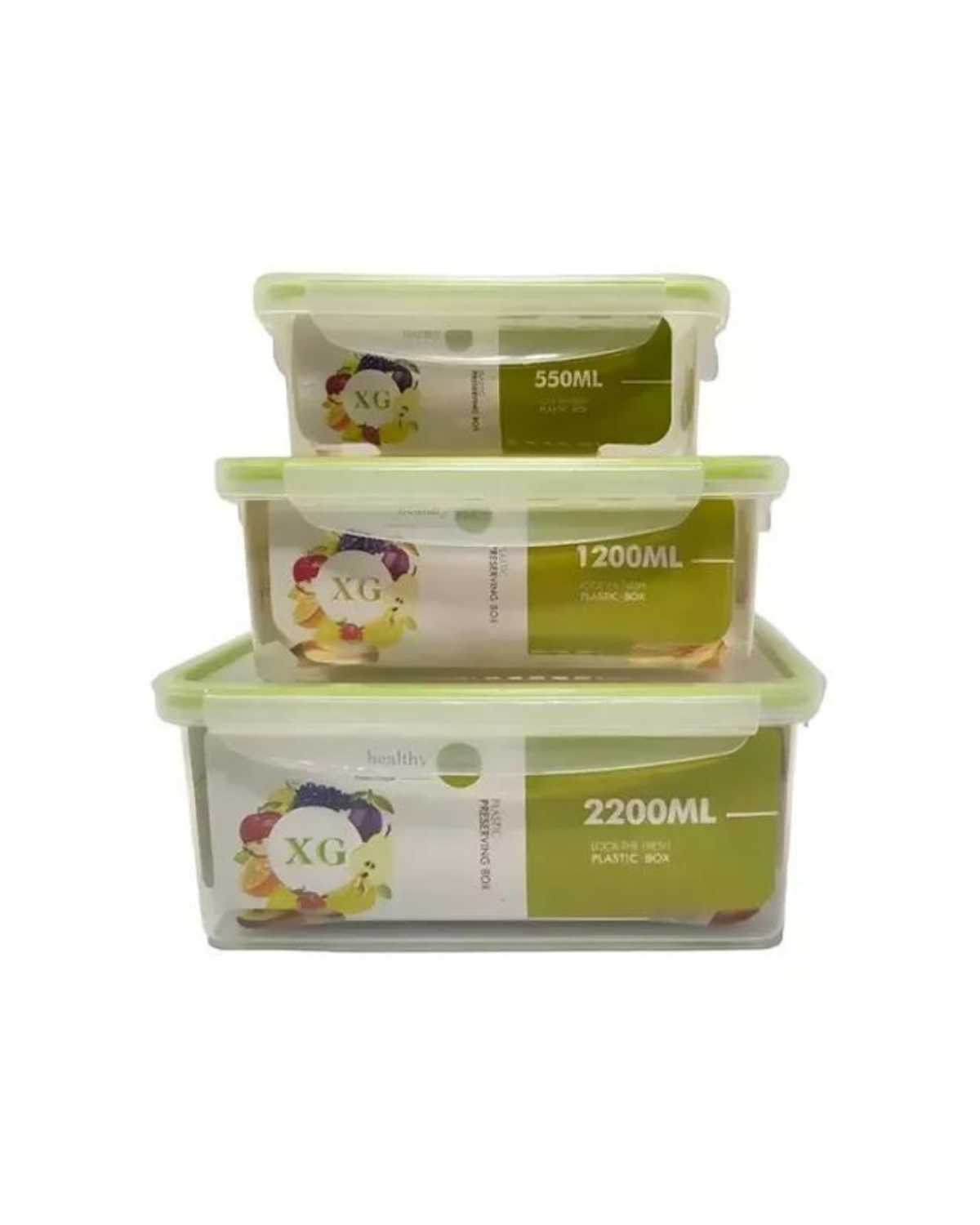 Set de Tuppers x3 con Tapa Hermética